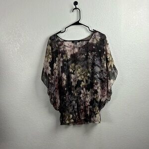 Chaus Women’s Floral Print Women's Top - Multicolor Sz L Business Office wear
